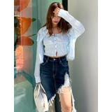 ダメージスリットロングデニムスカート【セットアップ着用可能】 | EVRIS | 詳細画像13