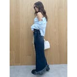 ダメージスリットロングデニムスカート【セットアップ着用可能】 | EVRIS | 詳細画像19 