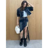 ダメージスリットロングデニムスカート【セットアップ着用可能】 | EVRIS | 詳細画像22 