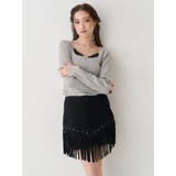 フロントホックレースドッキングニットトップス | EVRIS | 詳細画像10 