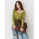 フロントホックレースドッキングニットトップス | EVRIS | 詳細画像17 