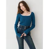 フロントホックレースドッキングニットトップス | EVRIS | 詳細画像22 