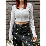 フロントホックレースドッキングニットトップス | EVRIS | 詳細画像34 