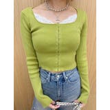 フロントホックレースドッキングニットトップス | EVRIS | 詳細画像38 