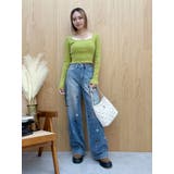 フロントホックレースドッキングニットトップス | EVRIS | 詳細画像42 