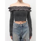 フリルピグメントニットトップス | EVRIS | 詳細画像24 