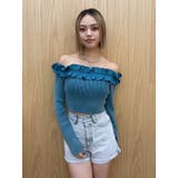 フリルピグメントニットトップス | EVRIS | 詳細画像9 