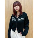 ブラック | コンパクトジャガードニットトップス | EVRIS