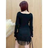 ラインストーンロゴニットトップス | EVRIS | 詳細画像10 