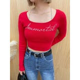 ラインストーンロゴニットトップス | EVRIS | 詳細画像23 