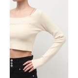 ラインストーンロゴニットトップス | EVRIS | 詳細画像32 