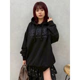 ブラック | EVRISロゴオーバーサイズフーディー | EVRIS