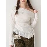 レースドッキングアシンメトリートップス | EVRIS | 詳細画像1 