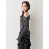 レースドッキングアシンメトリートップス | EVRIS | 詳細画像10 