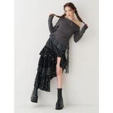 レースドッキングアシンメトリートップス | EVRIS | 詳細画像15 