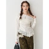 レースドッキングアシンメトリートップス | EVRIS | 詳細画像2 