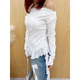 レースドッキングアシンメトリートップス | EVRIS | 詳細画像20 