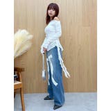 レースドッキングアシンメトリートップス | EVRIS | 詳細画像23 