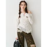 レースドッキングアシンメトリートップス | EVRIS | 詳細画像3 