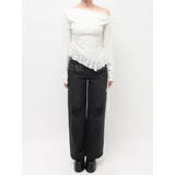 レースドッキングアシンメトリートップス | EVRIS | 詳細画像48 