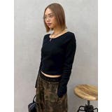 バックオープンショートリブトップス | EVRIS | 詳細画像20