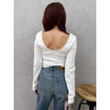 バックオープンショートリブトップス | EVRIS | 詳細画像38