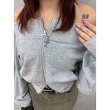 フロントジップオフショルスウェットトップス【セットアップ着用可能】 | EVRIS | 詳細画像10 