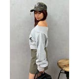 フロントジップオフショルスウェットトップス【セットアップ着用可能】 | EVRIS | 詳細画像14 