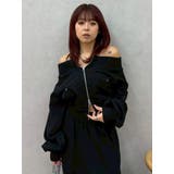 フロントジップオフショルスウェットトップス【セットアップ着用可能】 | EVRIS | 詳細画像22 