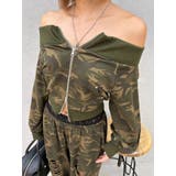 フロントジップオフショルスウェットトップス【セットアップ着用可能】 | EVRIS | 詳細画像28 