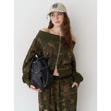 フロントジップオフショルスウェットトップス【セットアップ着用可能】 | EVRIS | 詳細画像3 