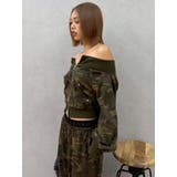 フロントジップオフショルスウェットトップス【セットアップ着用可能】 | EVRIS | 詳細画像31 