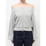 フロントジップオフショルスウェットトップス【セットアップ着用可能】 | EVRIS | 詳細画像36 