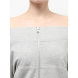 フロントジップオフショルスウェットトップス【セットアップ着用可能】 | EVRIS | 詳細画像39 