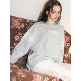 レースEmbroideryスウェットトップス | EVRIS | 詳細画像3 