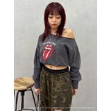 ブラック | 【ザ・ローリング・ストーンズ】ワンショルスウェット | EVRIS