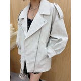 オーバーサイズライダースジャケット | EVRIS | 詳細画像18 