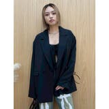 ブラック | レースアップテーラードジャケット【セットアップ着用可能】 | EVRIS