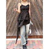 レースドッキングアシンメトリーミニワンピース | EVRIS | 詳細画像1 