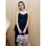 レースドッキングアシンメトリーミニワンピース | EVRIS | 詳細画像20 