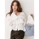 ホワイト | フリルボリュームチュニック | EVRIS