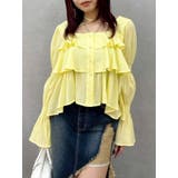 イエロー | フリルボリュームチュニック | EVRIS