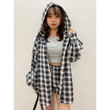オーバーサイズチェックフードシャツ【セットアップ着用可能】 | EVRIS | 詳細画像23 
