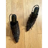 ブラック | レースアップポインテッドヒール | EVRIS