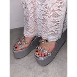 【厚底】ビジュープラットフォームサンダル | EVRIS | 詳細画像13