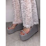 【厚底】ビジュープラットフォームサンダル | EVRIS | 詳細画像14