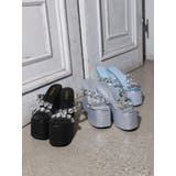 【厚底】ビジュープラットフォームサンダル | EVRIS | 詳細画像26