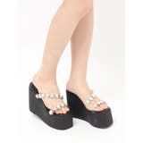 【厚底】ビジュープラットフォームサンダル | EVRIS | 詳細画像38