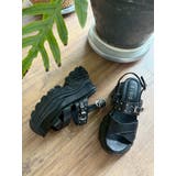 ブラック | 【厚底】プラットフォームスニーカーサンダル | EVRIS