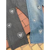 ビジューハートカッティングワイドデニムパンツ | EVRIS | 詳細画像13